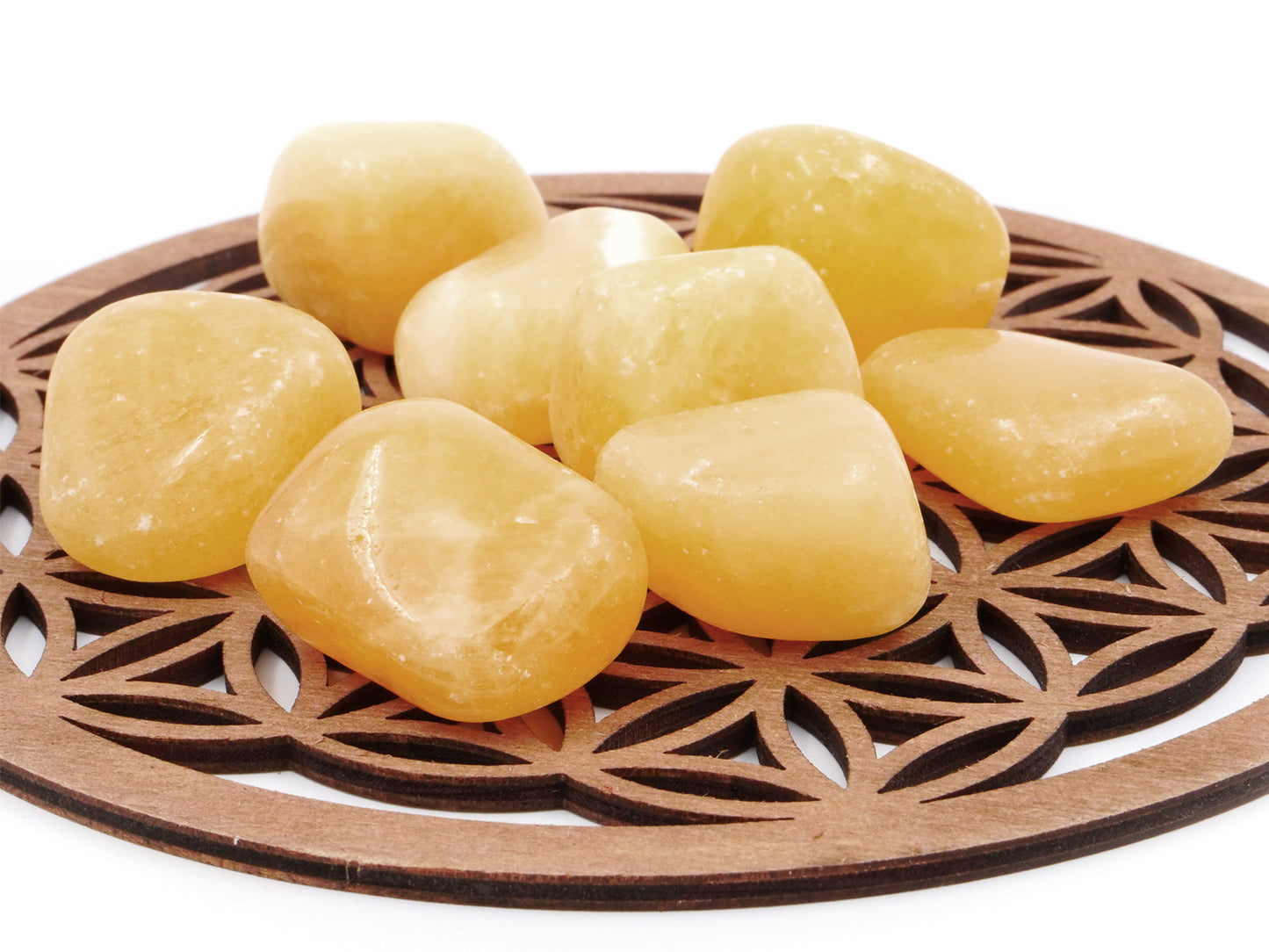 Calcite orange - Pierre roulée