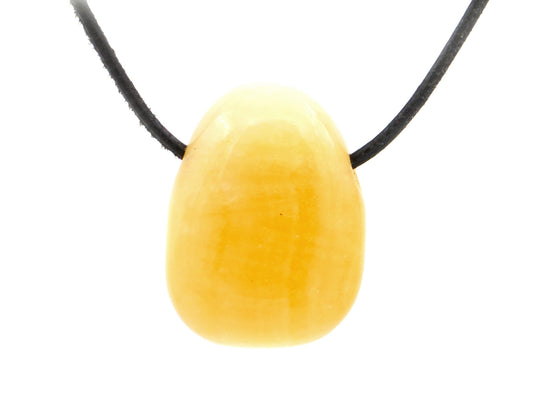 Calcite orange - Pendentif pierre percée