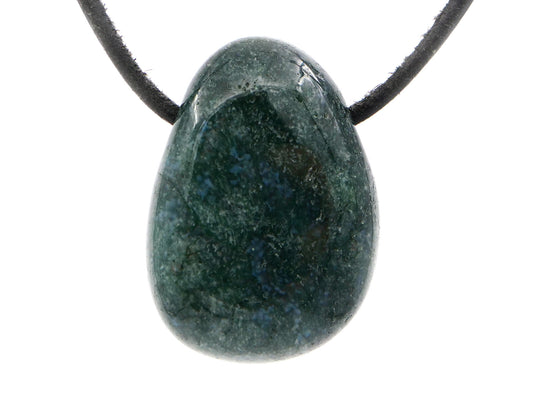 Agate mousse - Pendentif pierre percée