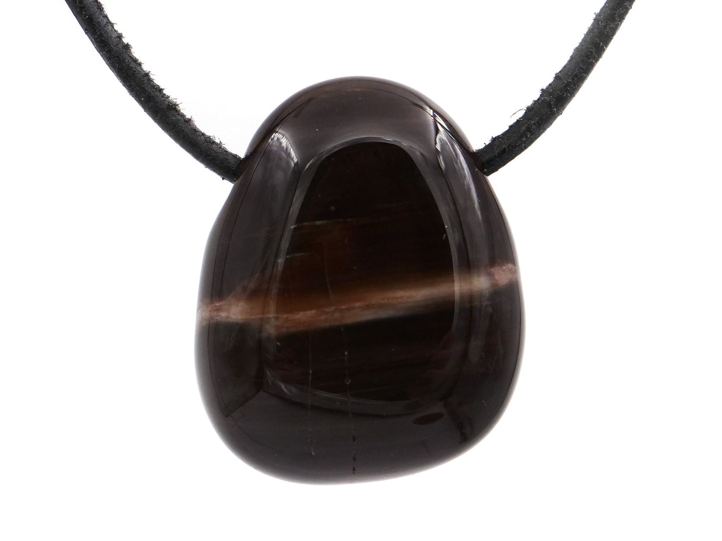 Bois pétrifié (fossile) - Pendentif pierre percée