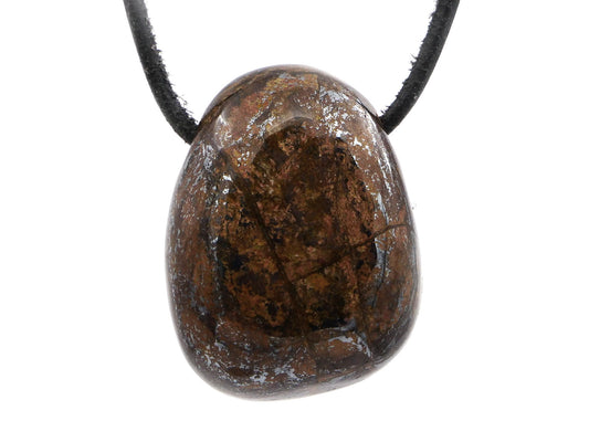 Bronzite - Pendentif pierre percée