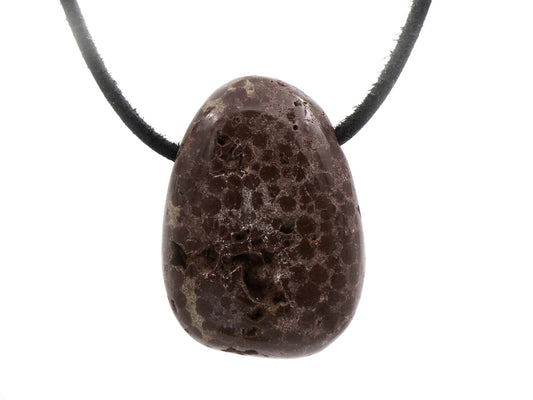 Oolithe (calcaire oolithique) - Pendentif pierre percée