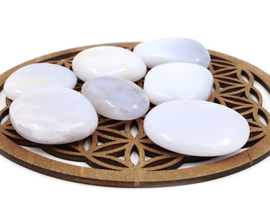 Calcédoine bleue - Pierre roulée