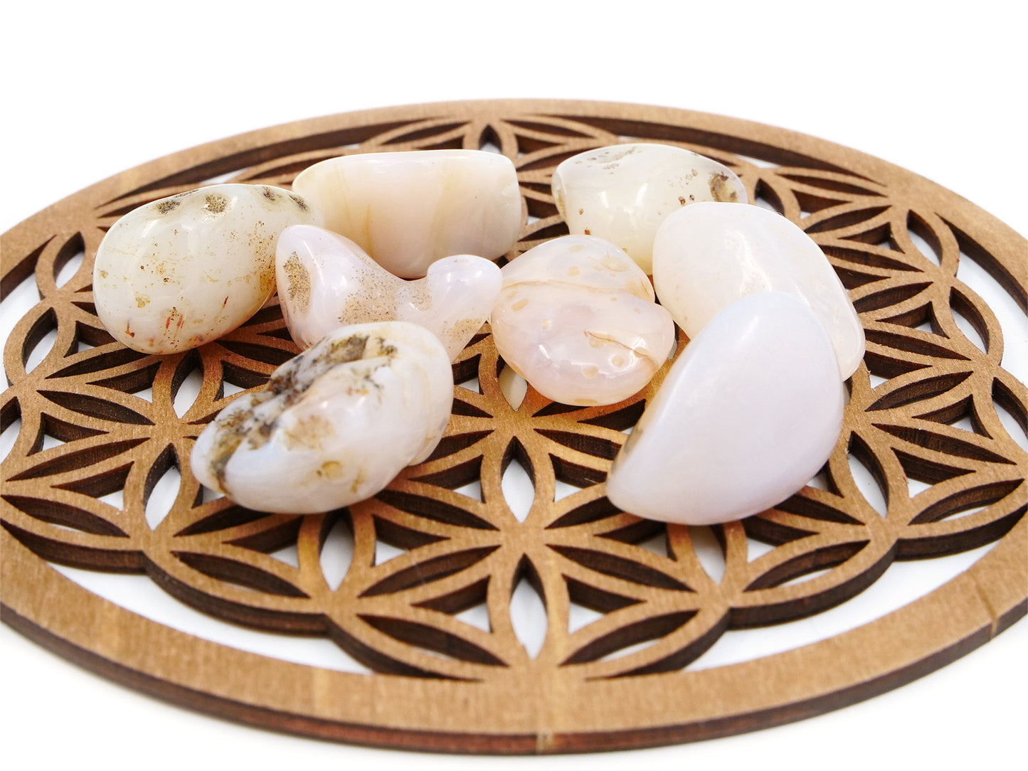 Calcédoine rose - Pierre roulée