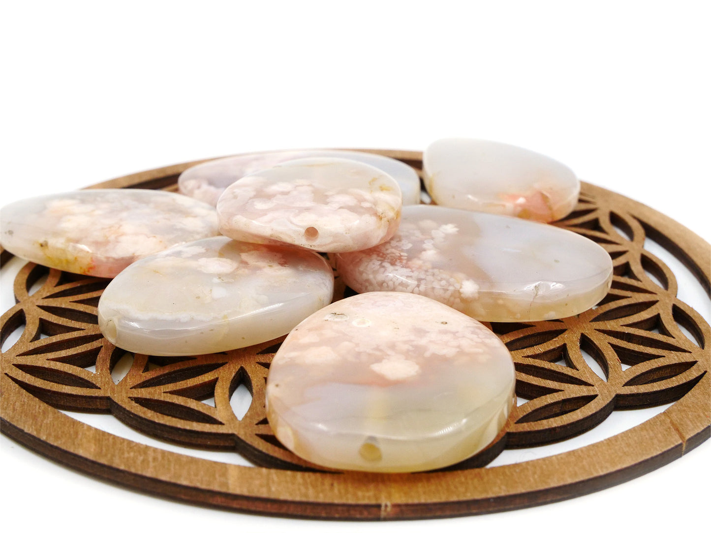 Calcédoine rose - Pierre roulée