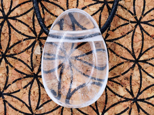 Cristal de roche (quartz) - Pendentif pierre percée