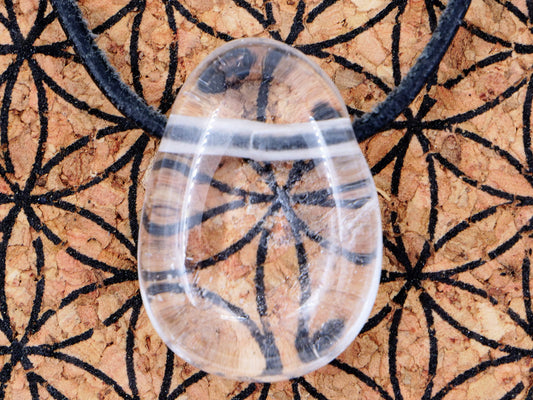 Cristal de roche (quartz) - Pendentif pierre percée