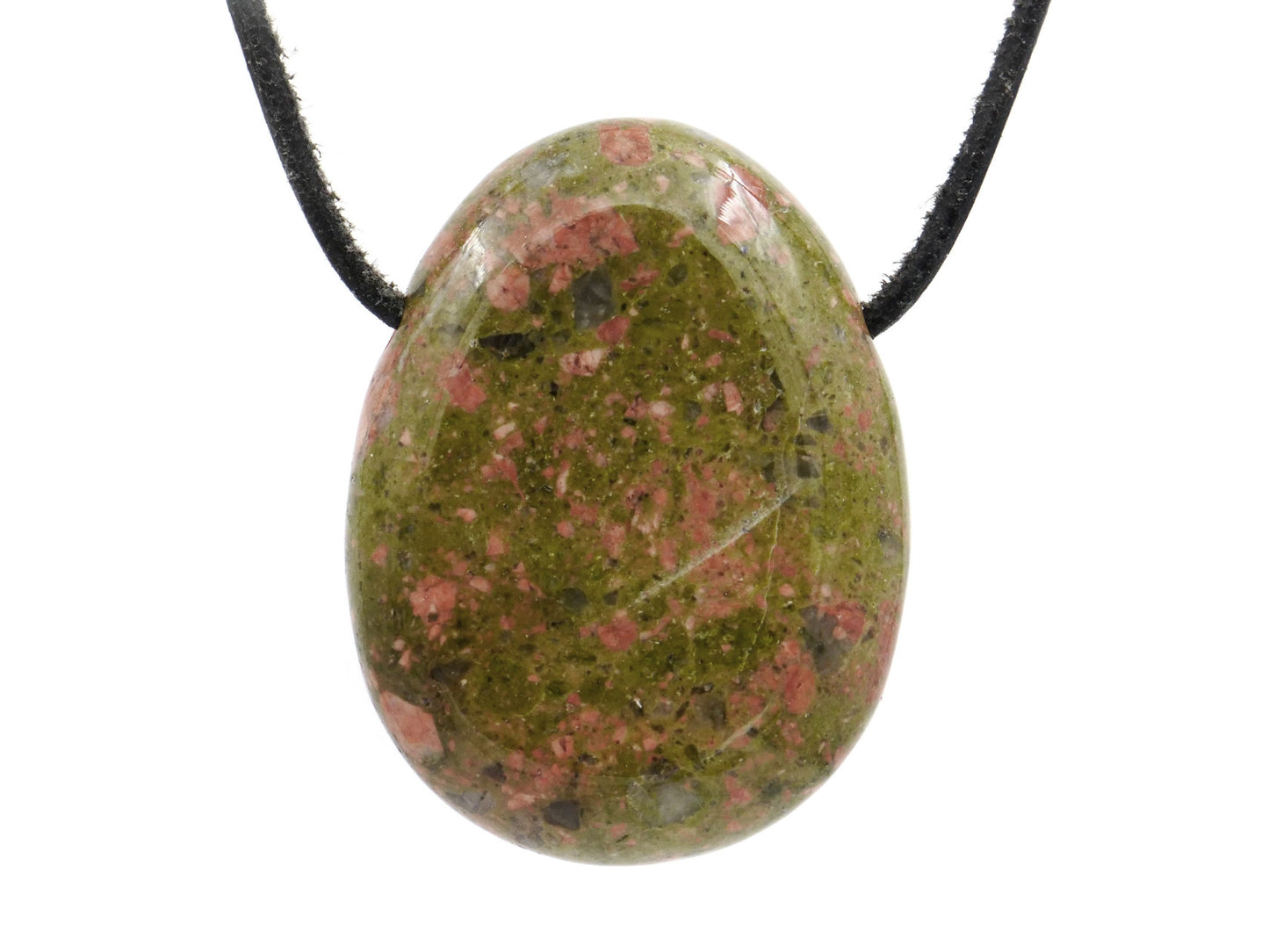 Épidote unakite - Pendentif pierre percée