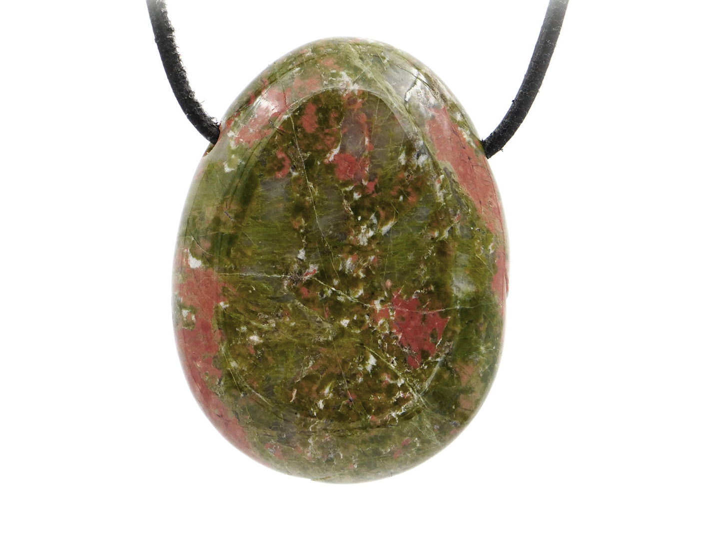Épidote unakite - Pendentif pierre percée