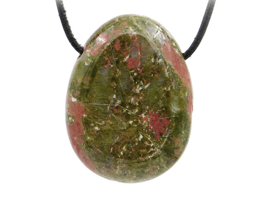 Épidote unakite - Pendentif pierre percée