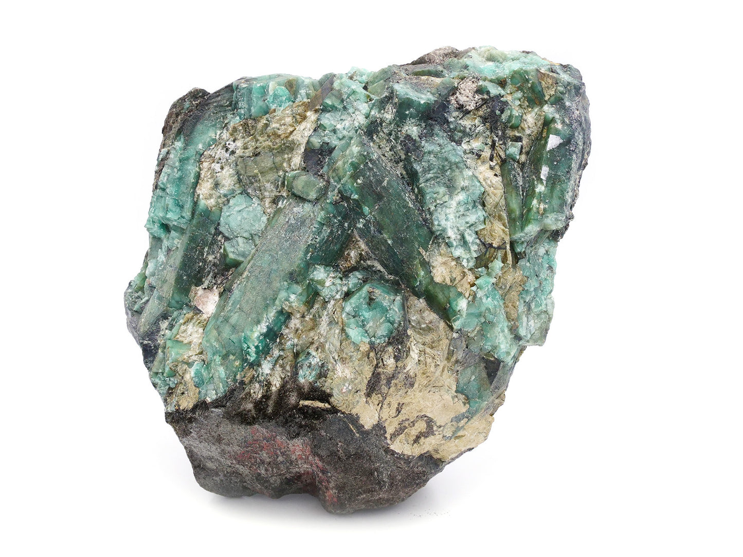 Emeraude - Pierre brute sur matrice