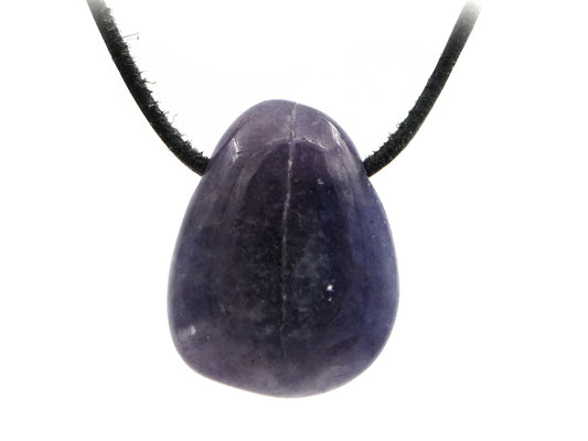 Iolite (cordiérite, saphir d'eau) - Pendentif pierre percée