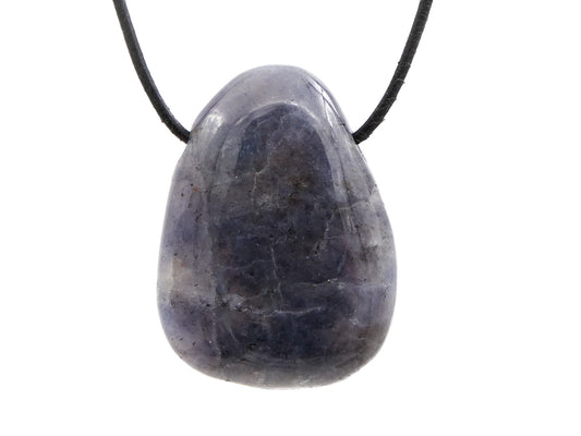 Iolite (cordiérite, saphir d'eau) - Pendentif pierre percée