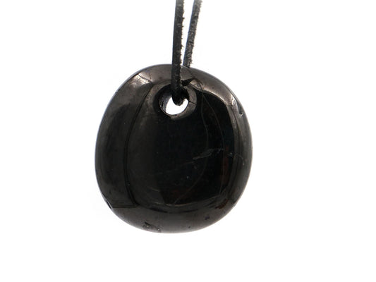 Jais gagate - Pendentif pierre percée