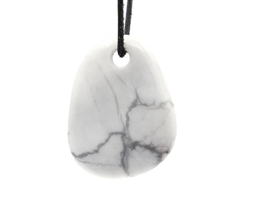 Magnésite - Pendentif pierre percée