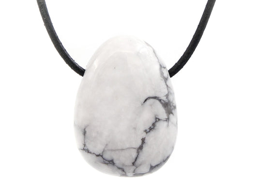 Magnésite - Pendentif pierre percée