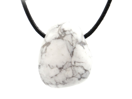 Magnésite - Pendentif pierre percée