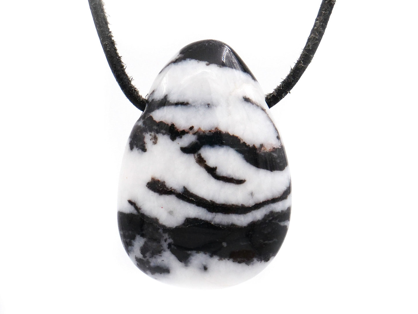 Marbre zébré (jaspe zébré) - Pendentif pierre percée