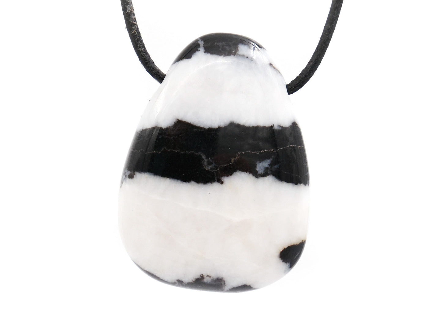 Marbre zébré (jaspe zébré) - Pendentif pierre percée