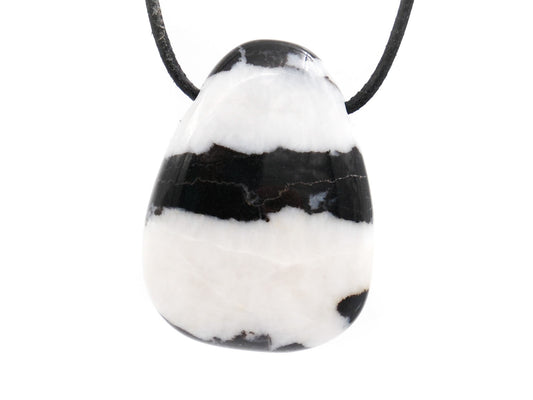Marbre zébré (jaspe zébré) - Pendentif pierre percée