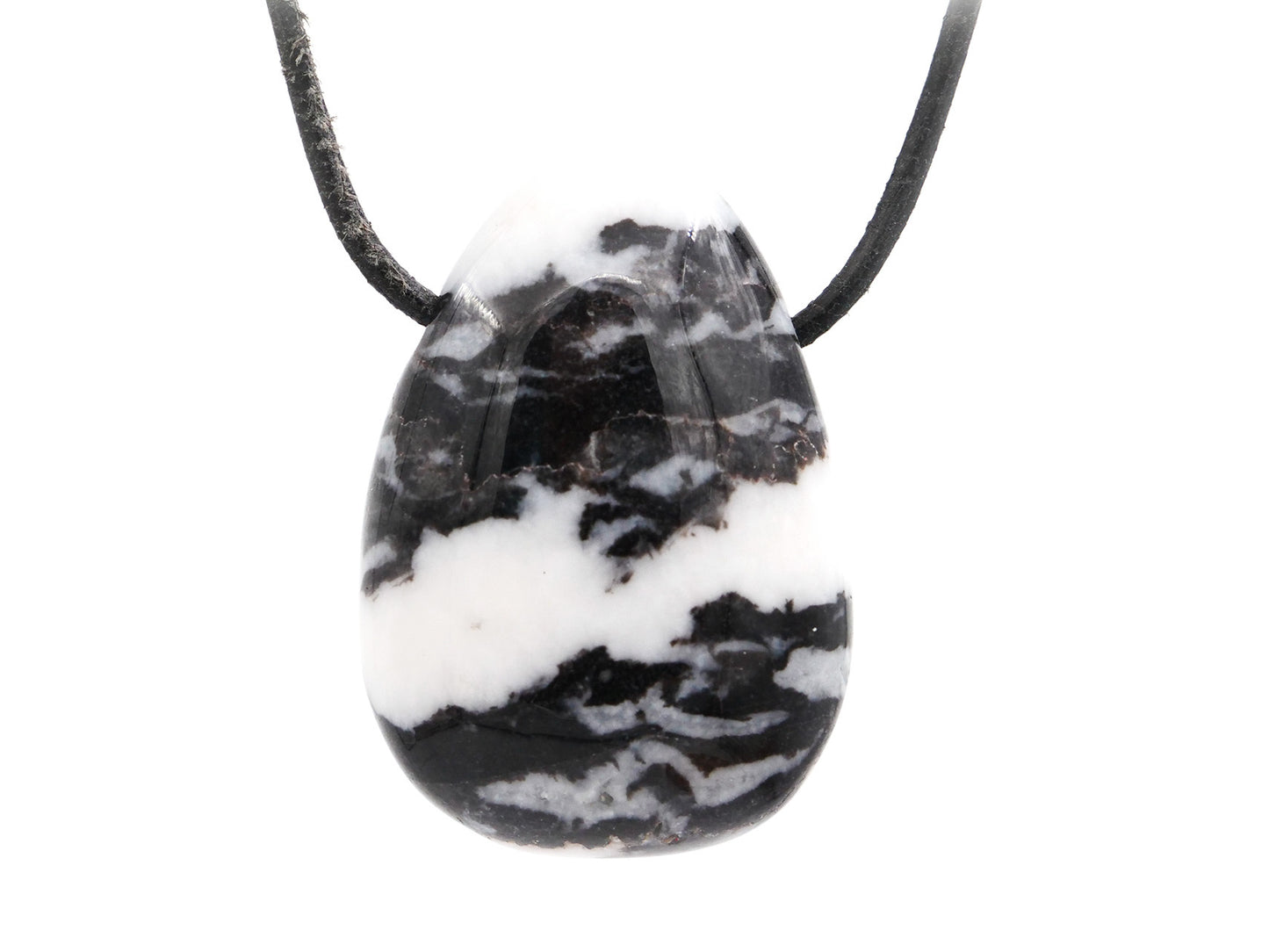 Marbre zébré (jaspe zébré) - Pendentif pierre percée