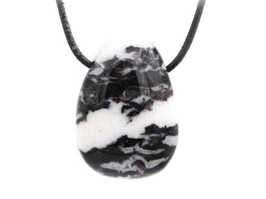 Marbre zébré (jaspe zébré) - Pendentif pierre percée