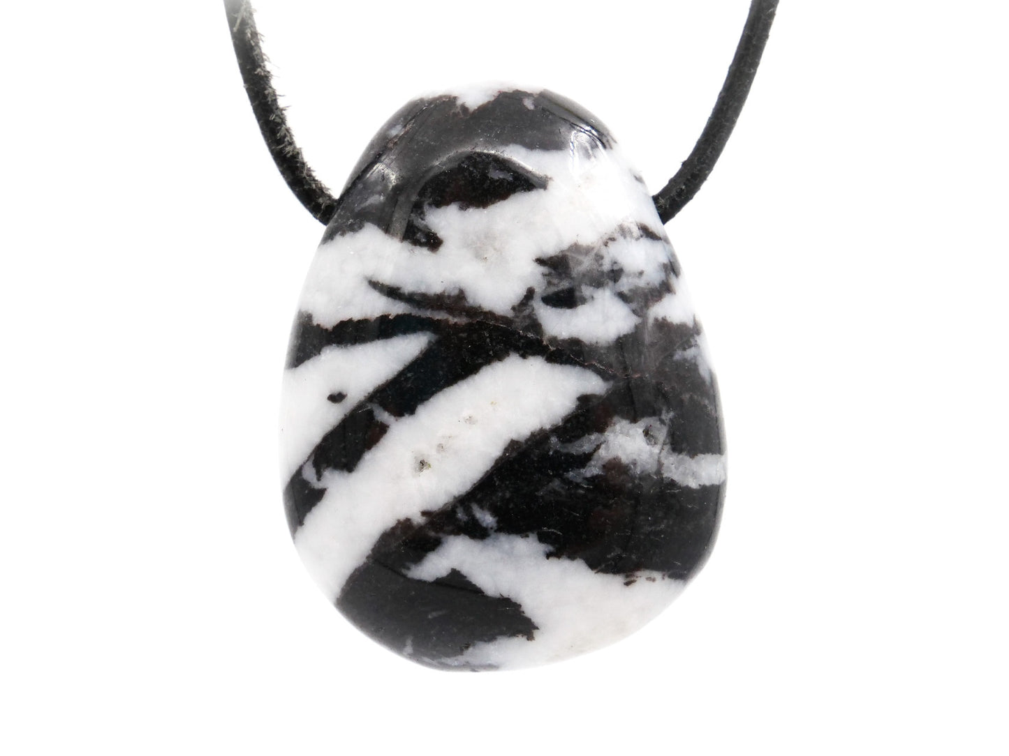 Marbre zébré (jaspe zébré) - Pendentif pierre percée