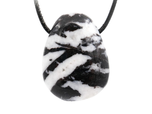 Marbre zébré (jaspe zébré) - Pendentif pierre percée