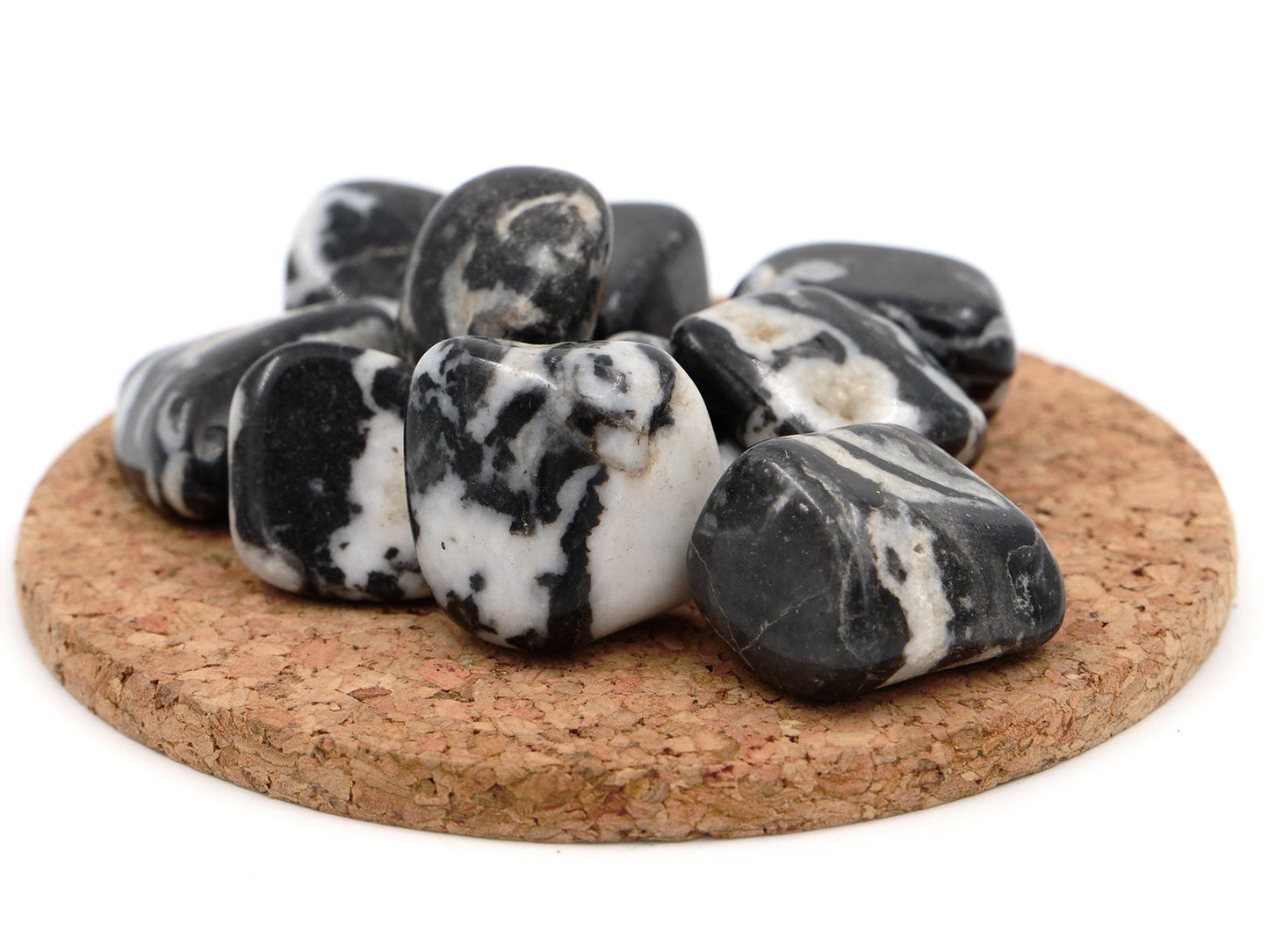 Marbre zébré (jaspe zébré) - Pierre roulée