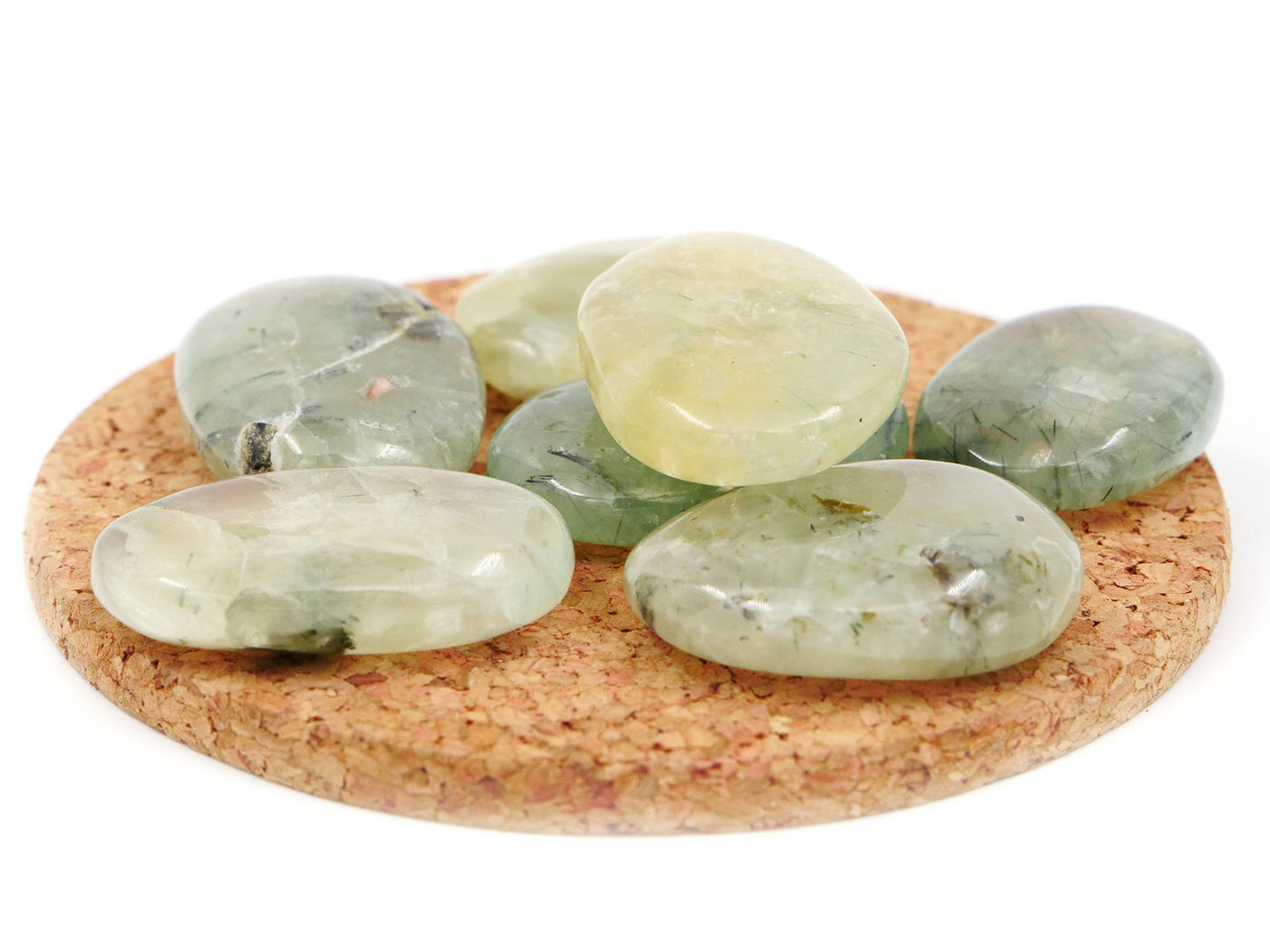 Prehnite verte - Pierre roulée