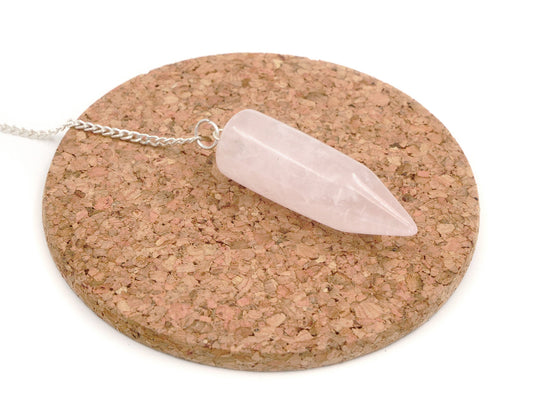 Quartz rose - Pendule en pierre fine