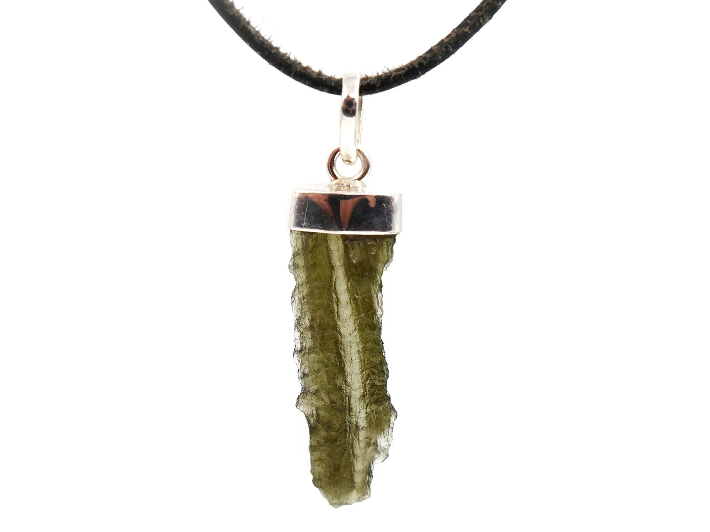 Moldavite - Pendentif argent 925