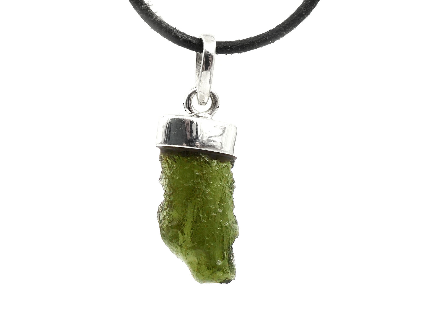 Moldavite - Pendentif argent 925