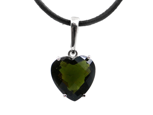 Moldavite - Pendentif argent 925