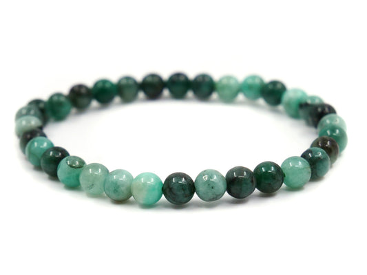 Bracelet en émeraude - 6mm