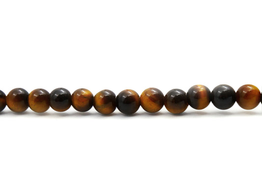 Oeil de tigre - perles 6,5 mm