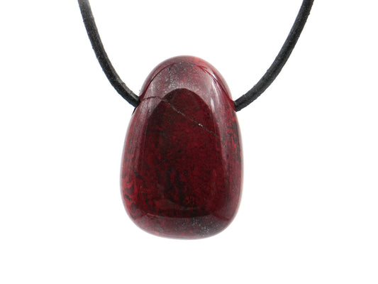 Jaspe brèche - Pendentif pierre percée