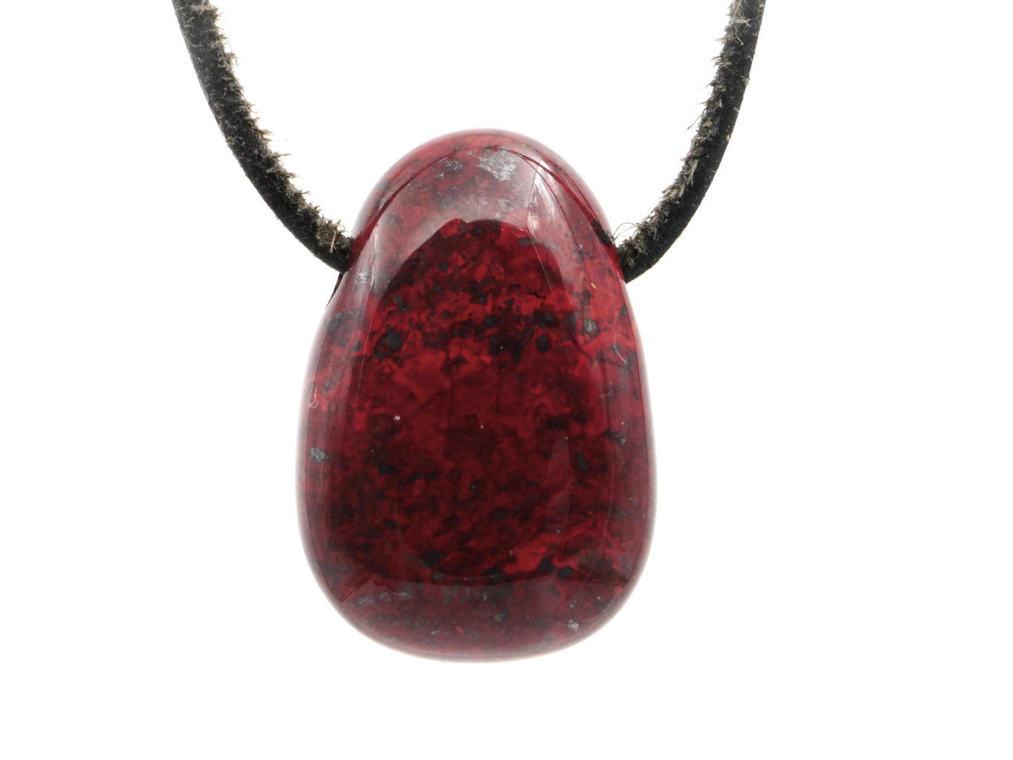 Jaspe brèche - Pendentif pierre percée