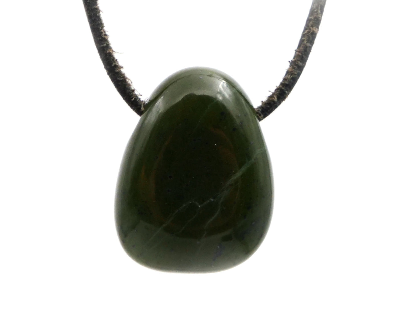 Serpentine "jade du canada" - Pendentif pierre percée