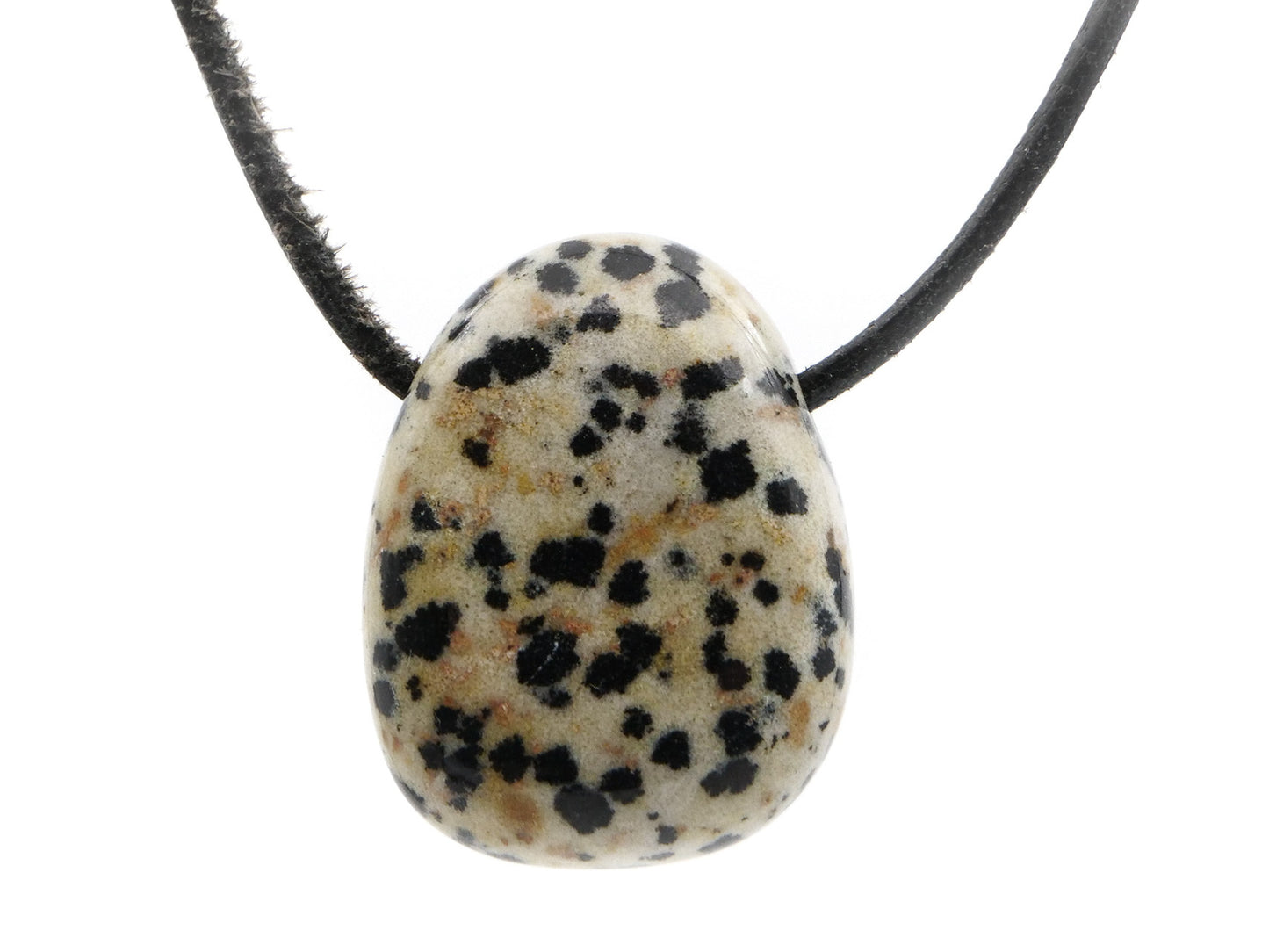 Jaspe dalmatien (aplite / porphyrite)  - Pendentif pierre percée