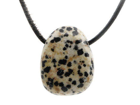 Jaspe dalmatien (aplite / porphyrite)  - Pendentif pierre percée