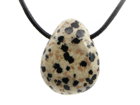 Jaspe dalmatien (aplite / porphyrite)  - Pendentif pierre percée