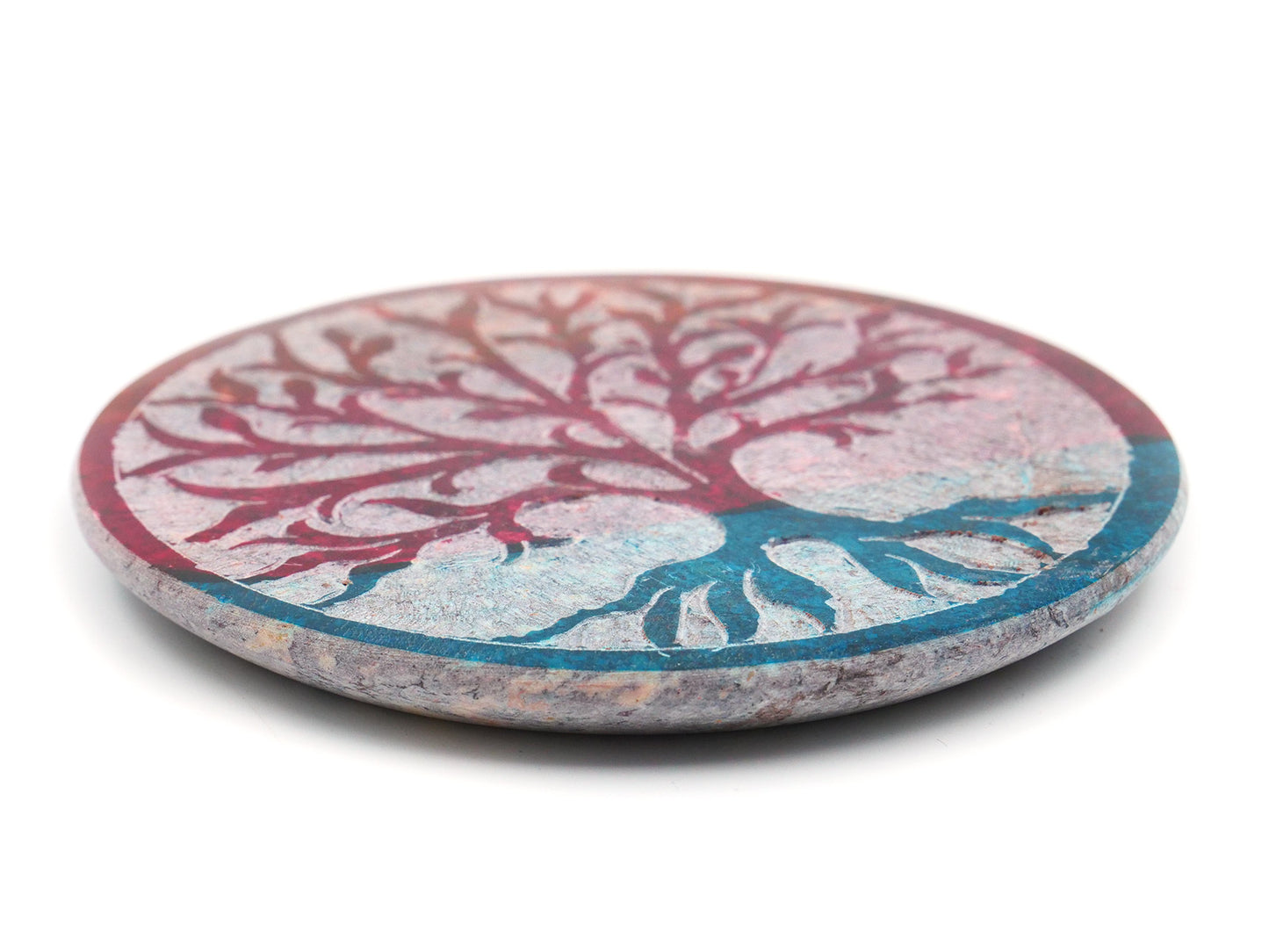 Grand Sous-Verre Arbre de Vie stéatite