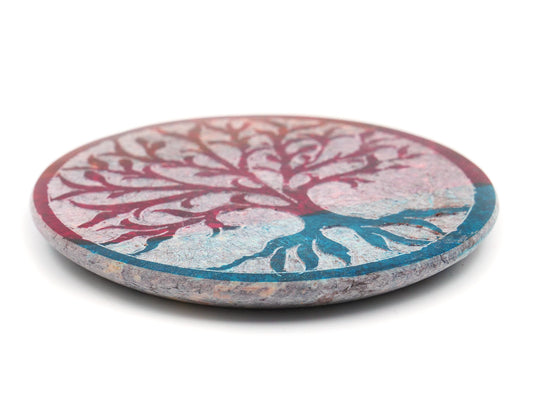 Grand Sous-Verre Arbre de Vie stéatite