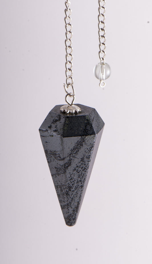 Hématite - Pendule en pierre fine
