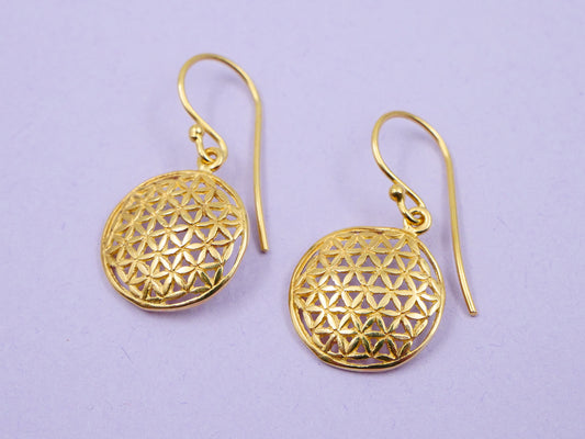 Boucles d'oreilles Fleur de Vie - Argent 925