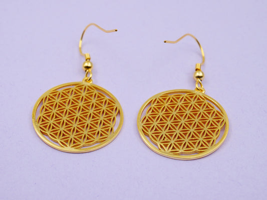 Boucles d'oreilles Fleur de Vie - Argent 925