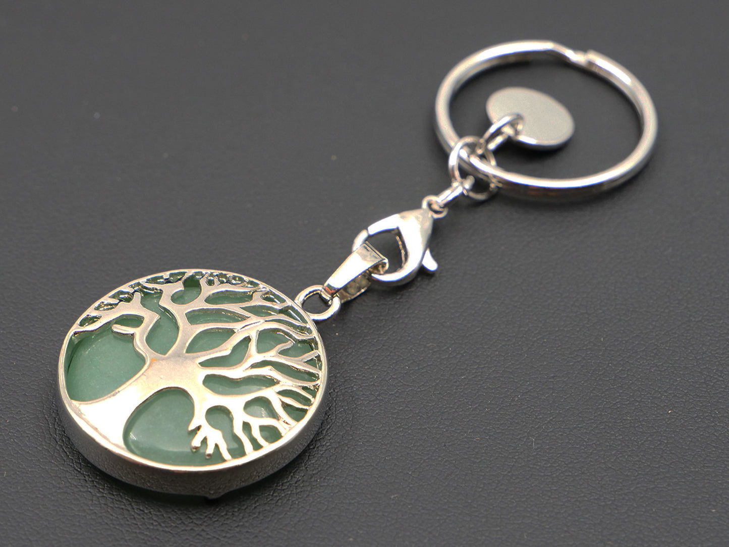 Porte-clés Arbre de vie et aventurine verte