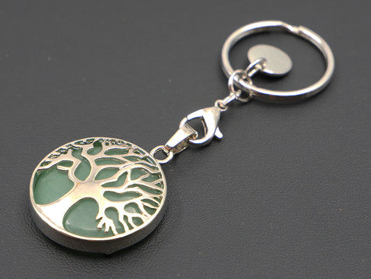 Porte-clés Arbre de vie et aventurine verte