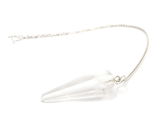 Cristal de roche - Pendule en pierre fine